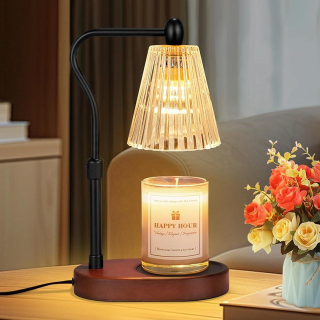 Imenlox Dimmable Candle Warmer Lamp with Timer, Electric Melting Lamps for Jar Candles, Wax Melt Warmers with 2 * 50W Bulbs for Home Bedroom Decor