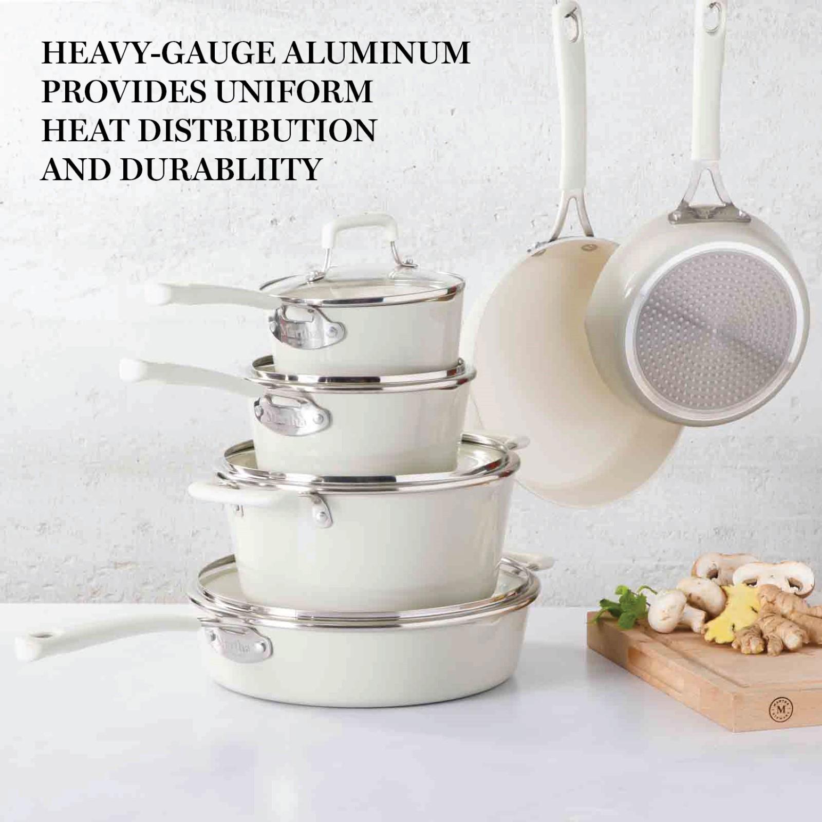 Martha Stewart, Heathland Ceramic Nonstick 10-Piece Cookware Set