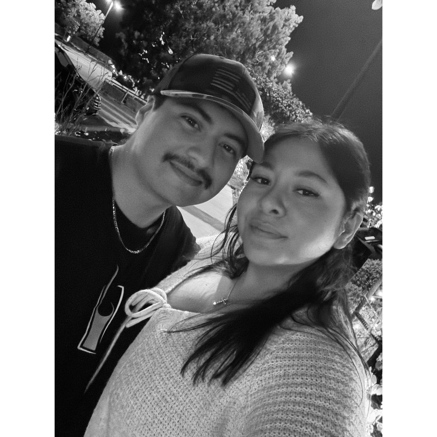 Our first photo together.