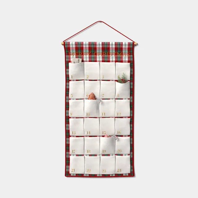 Oversized Merry Christmas Countdown Calendar Cream - Threshold™