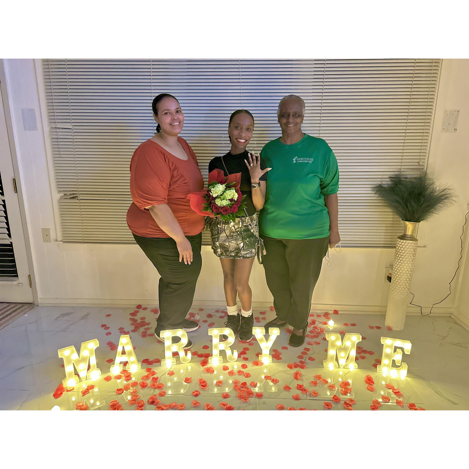 s/o to my mom & sister for traveling from Louisiana to make sure they were here for this special moment. Big ups to my sister for helping Tyler plan as well. :)