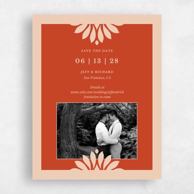 Orange Wedding Save the Date - Mantova Portrait