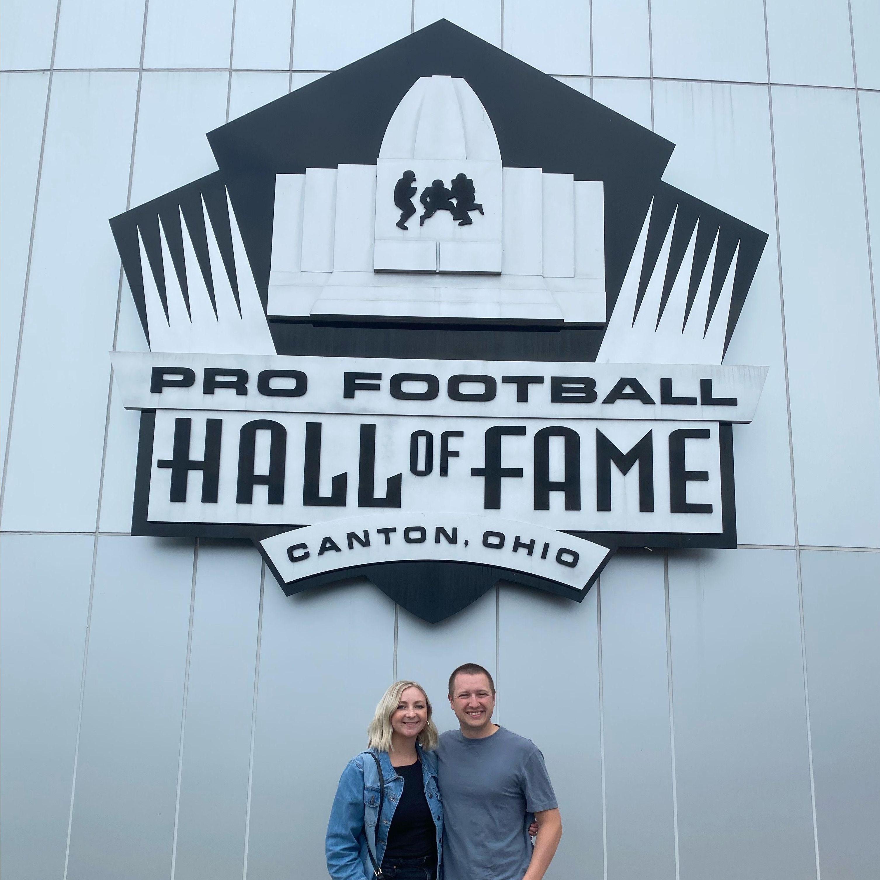 Jeff's first visit to Canton and the Pro Football Hall of Fame. Little did he know he'd be getting married here 4 years later!