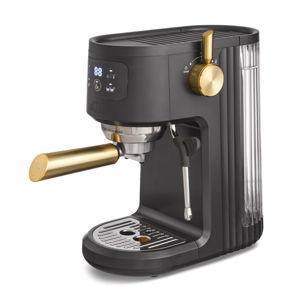 Thyme & Table Barista Mini Espresso Machine with 15-Bar Pressure and Steam Wand, Slate Grey