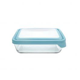 TrueSeal® Rectangular Food Storage with Mineral Blue Lid, 11 Cup