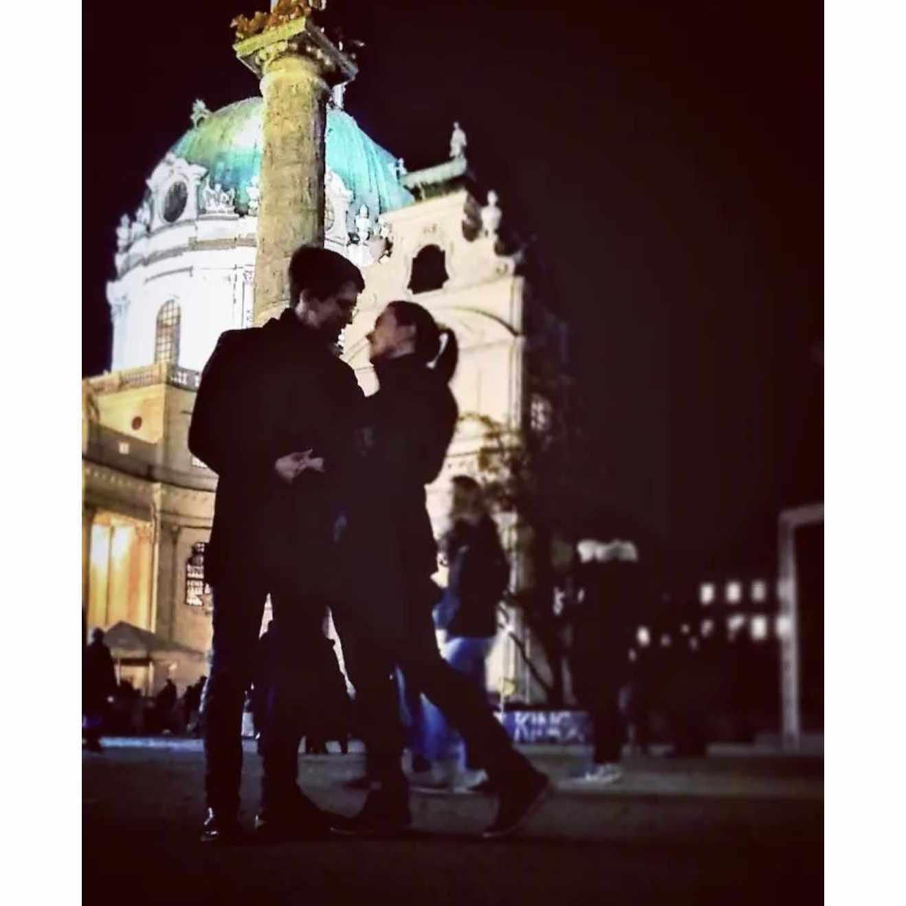 They met in Vienna a month later. When planning to move abroad she originally chose Vienna not Iceland. This plays into the couple's first dance song.