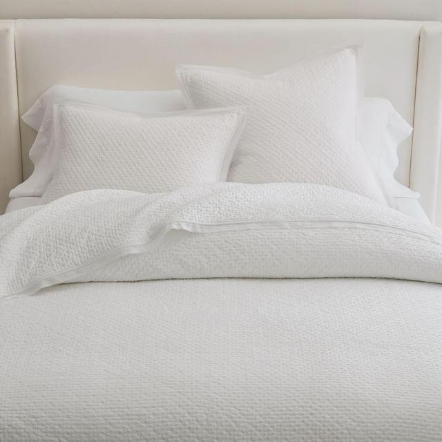 Melange Handcrafted Cotton Quilt Queen White