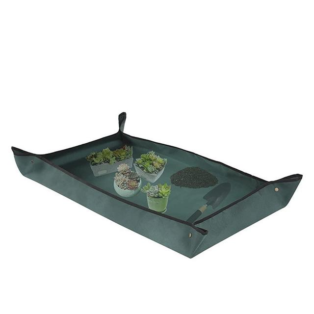 Owl Focus Oxford Fabric Plant Repotting Mat Waterproof Transplanting Mat Indoor Succulent Potting Mat Portable Gardening Mat (43.3" x 29.5")
