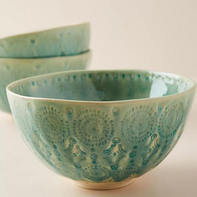 Old Havana Cereal Bowls, Set of 4, Mint Green