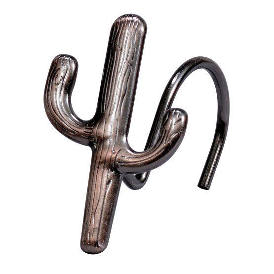 Saguaro Cactus Shower Curtain Hooks - Set of 12