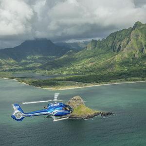 Helicopter Ride above Hawaii on Honeymoon