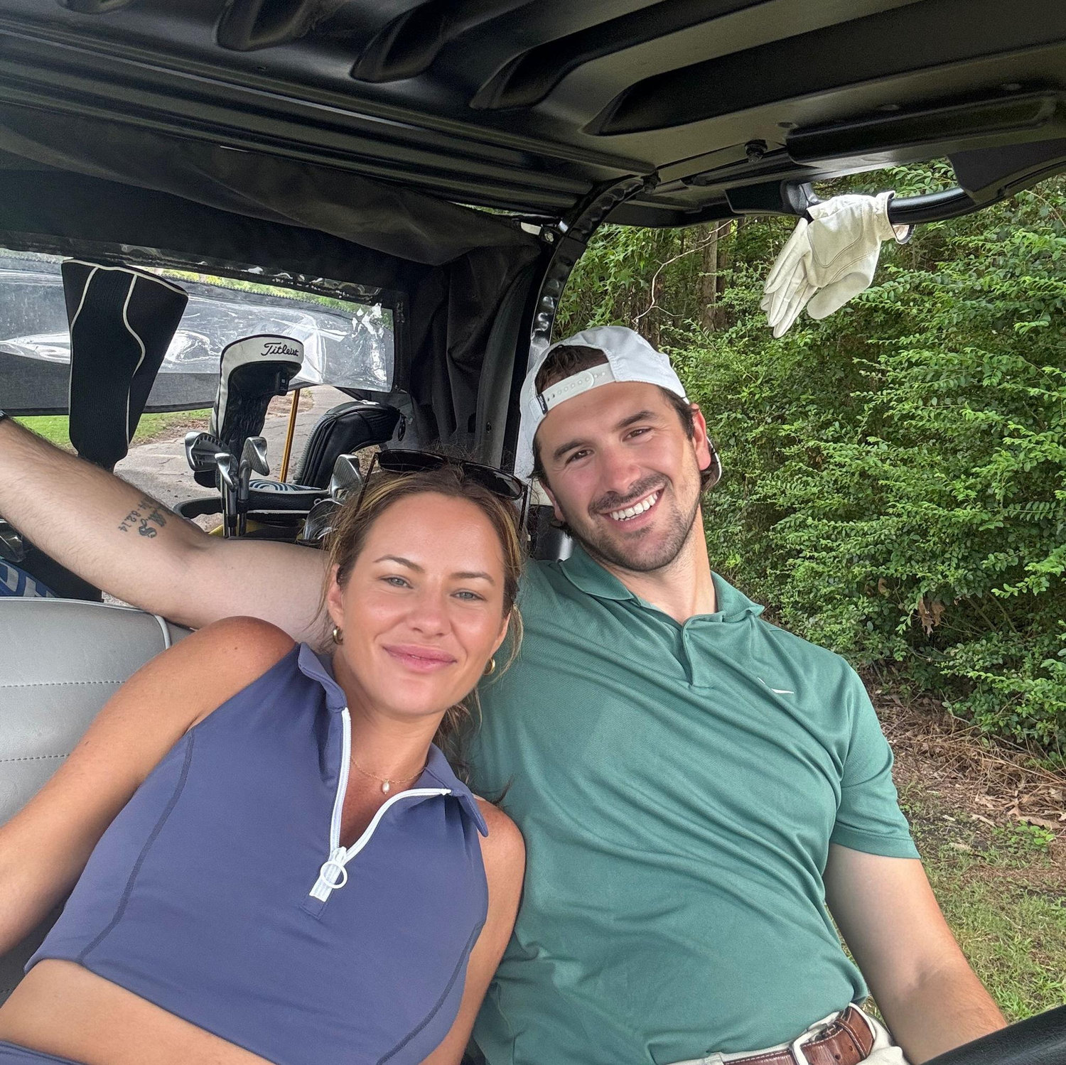 Teaching Matt how to golf!