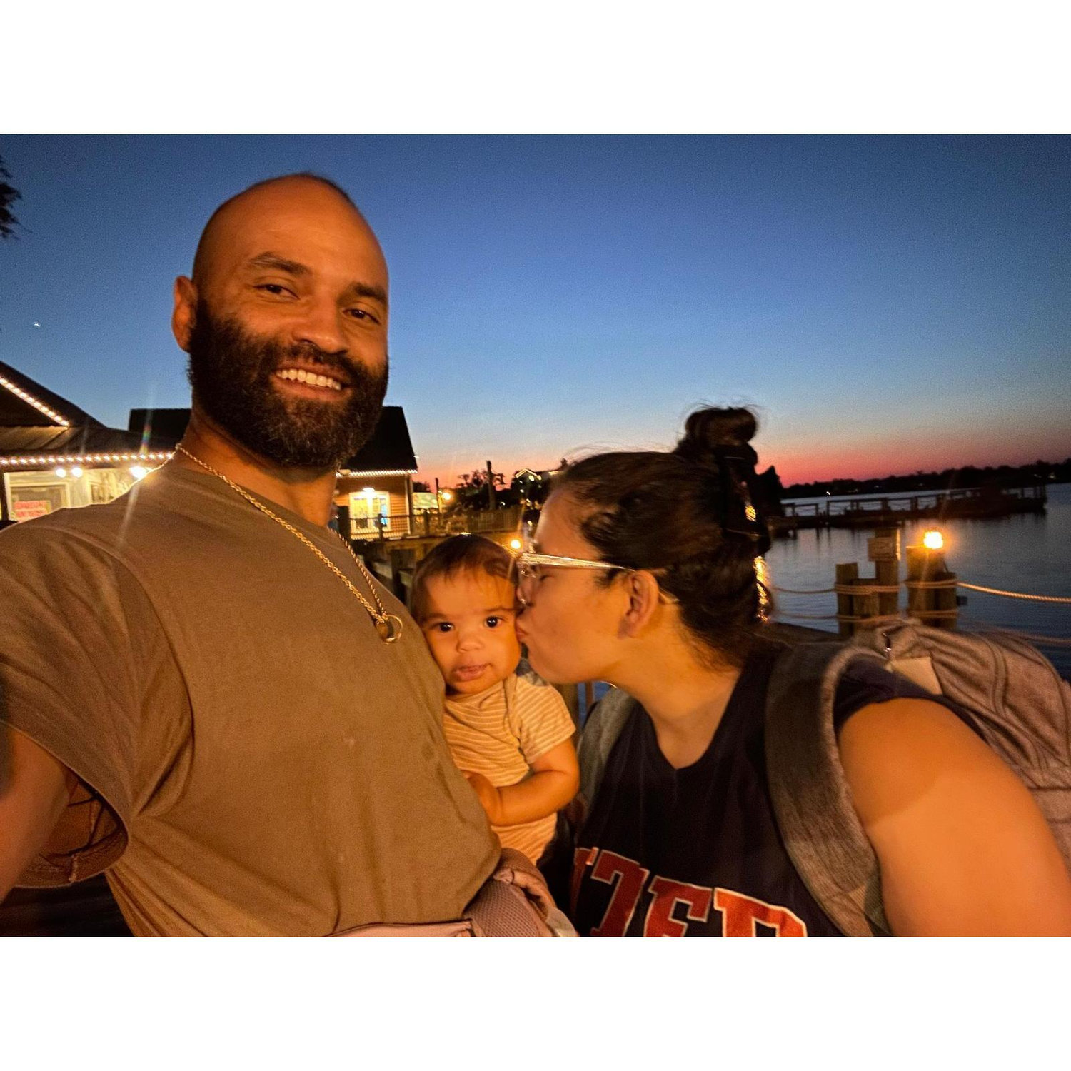 Family evening stroll