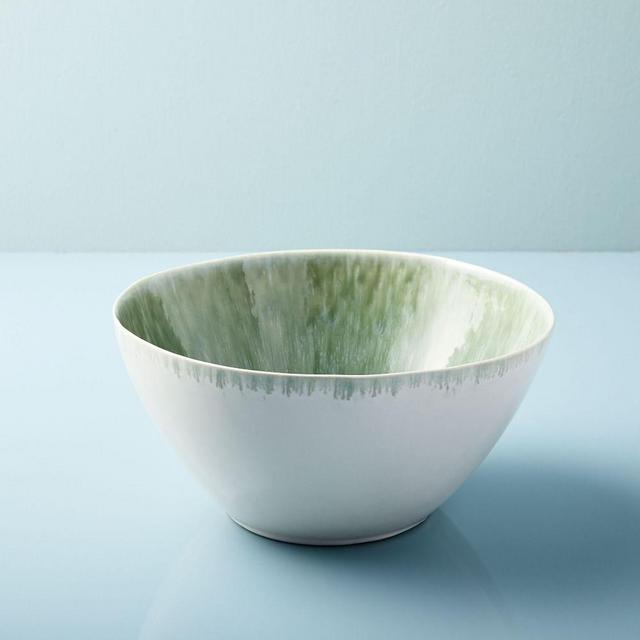 Reactive Glaze Tall Bowl, Dusty Mint
