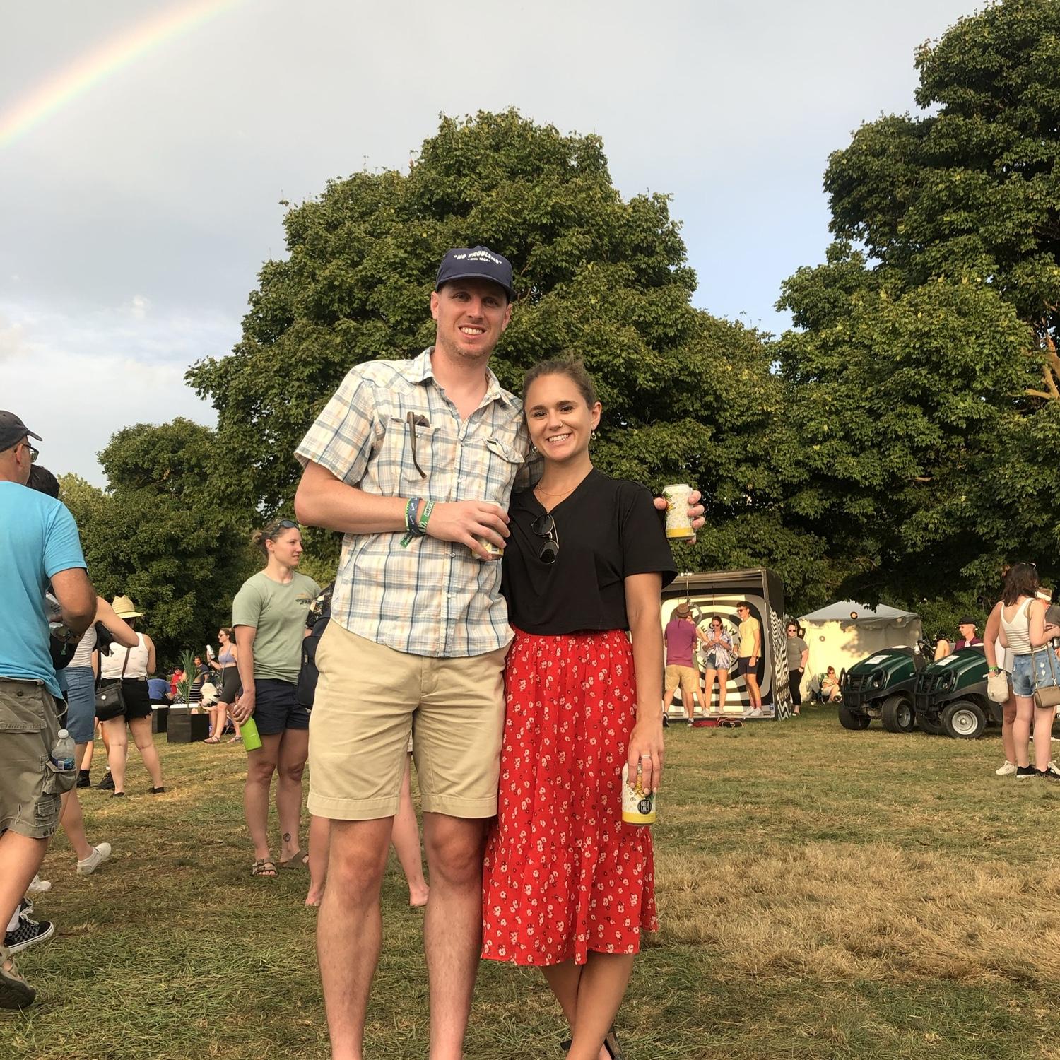 Having fun at a concert together in 2021