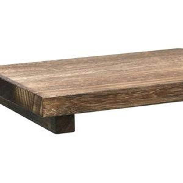 Nuogo Wood Riser Tray Soap, Stand Soap Tray for Kitchen Sink, Wood Pedestal for Kitchen Counter Sink Stand Decorative Rustic Bathroom Dishes Plant Bottles Candles Display(12 x 7 Inch,Brown)