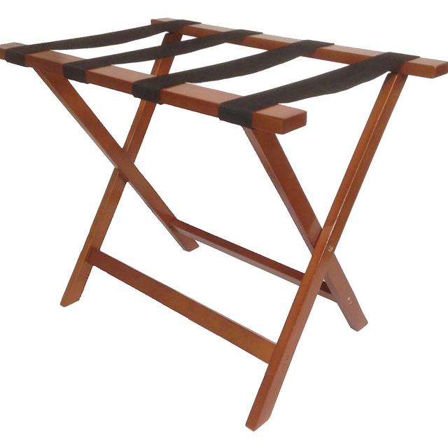 Wholesale Hotel Products Wooden Luggage Rack, Mahogany Finish