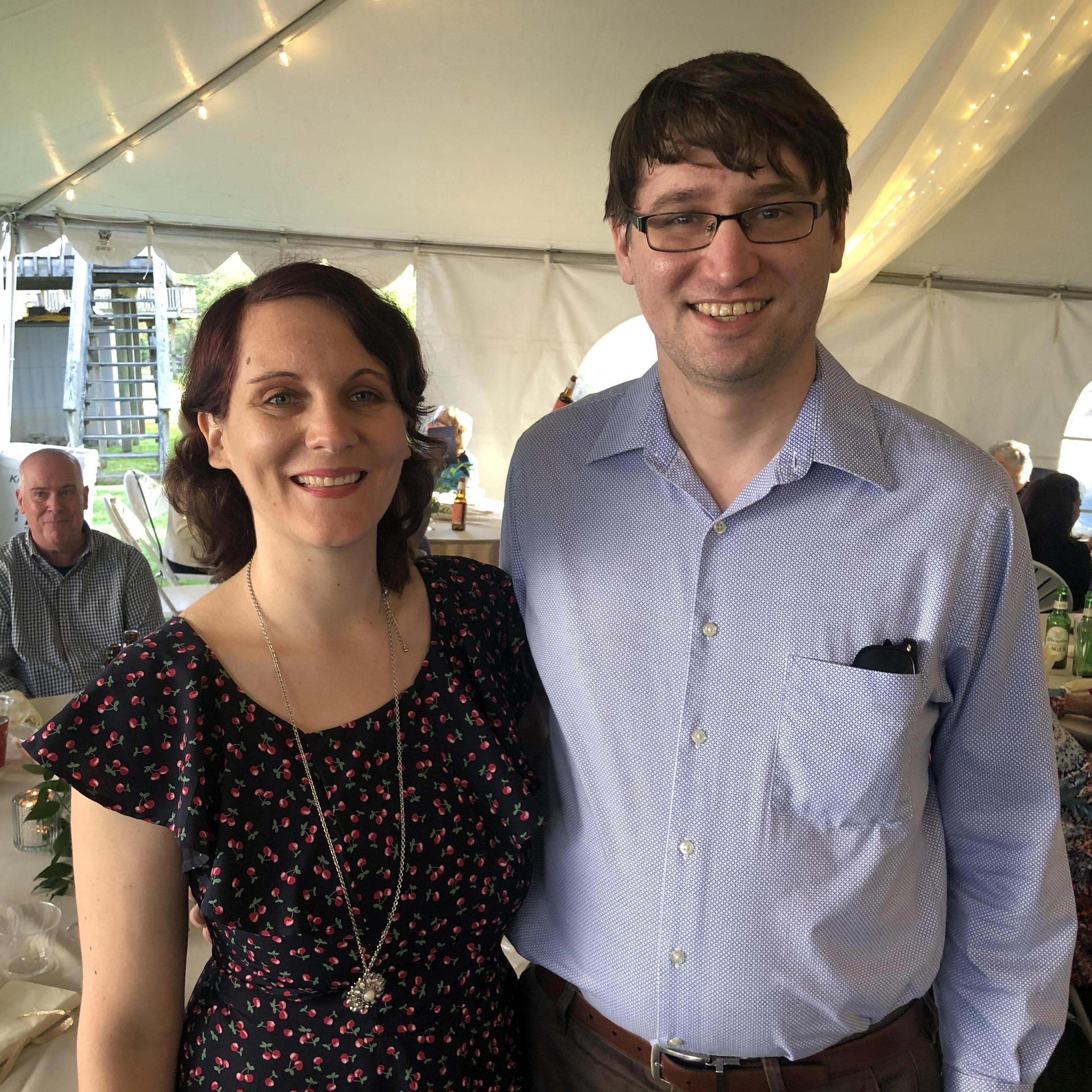 At Brad and Katie's backyard wedding reception in Bel Air, Maryland