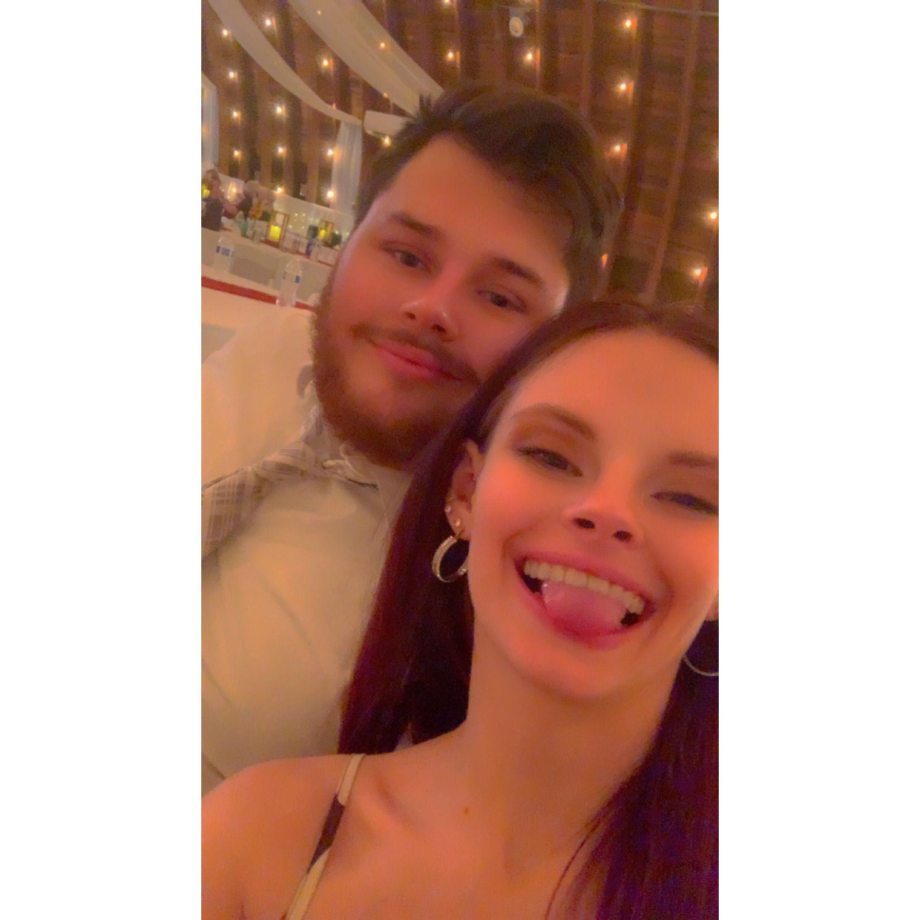 Caleb and Taylor's Wedding. First time being wedding guests together.