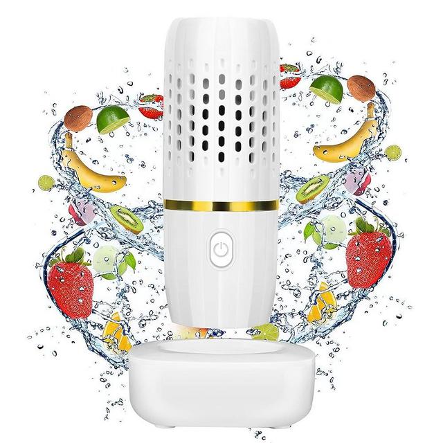 Ynipanda Fruit and Vegetable Cleaner, Fruit Cleaner Device in Water, IPX7 Waterproof Portable Fruit Cleaner Device Is Suitable for Deep Cleaning of Vegetables, Fruits, Seafood, Meat Tableware (white)