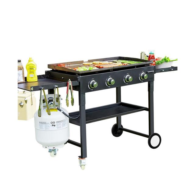 SUGIFT 60000BTU 4 Burner Foldable Outdoor Propane Gas Grill in Black