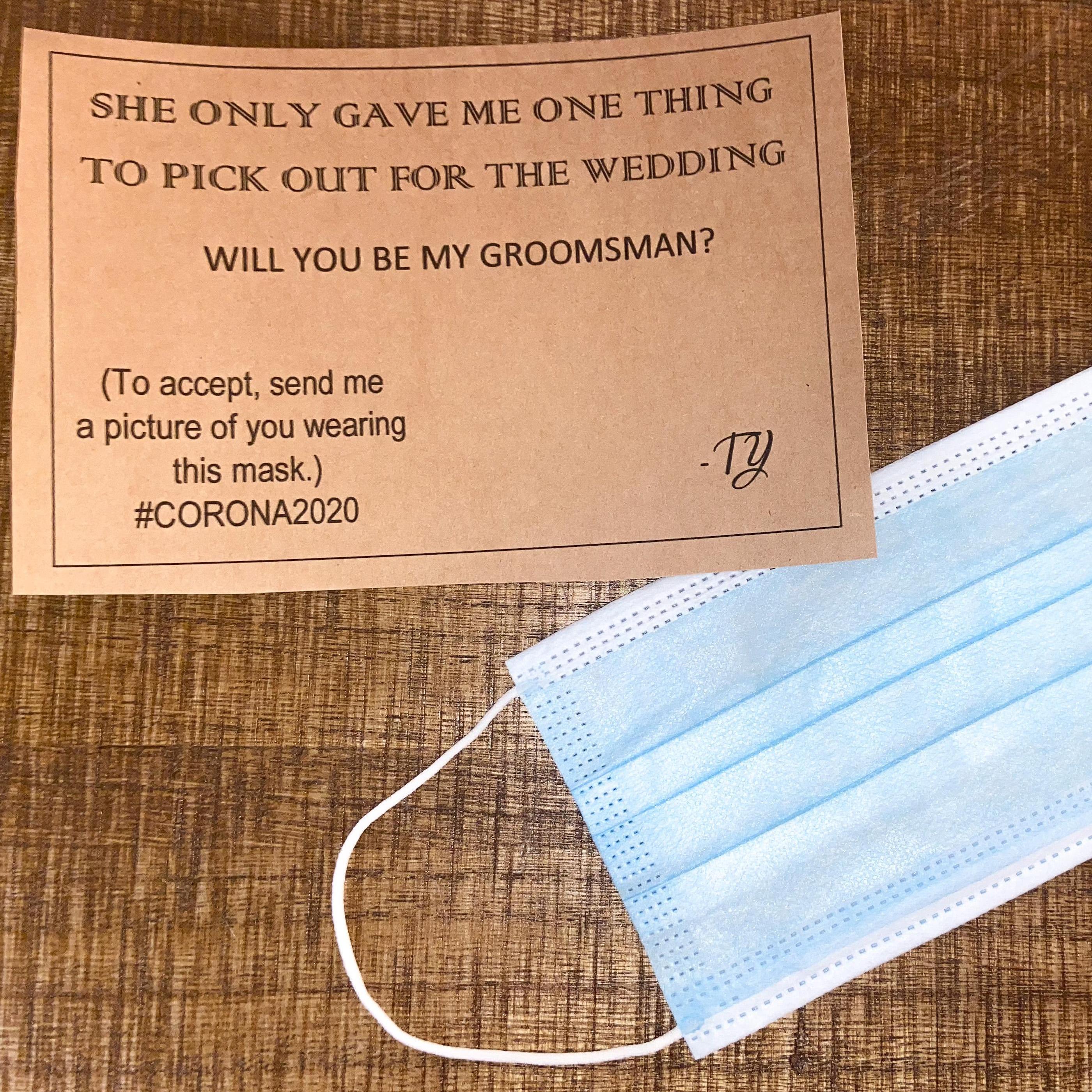 How Ty asked his groomsmen!