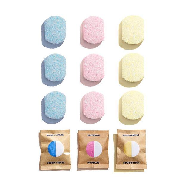 Clean Essentials Refill Packs, Multi-Surface, Glass + Mirror, Bathroom, Set of 12