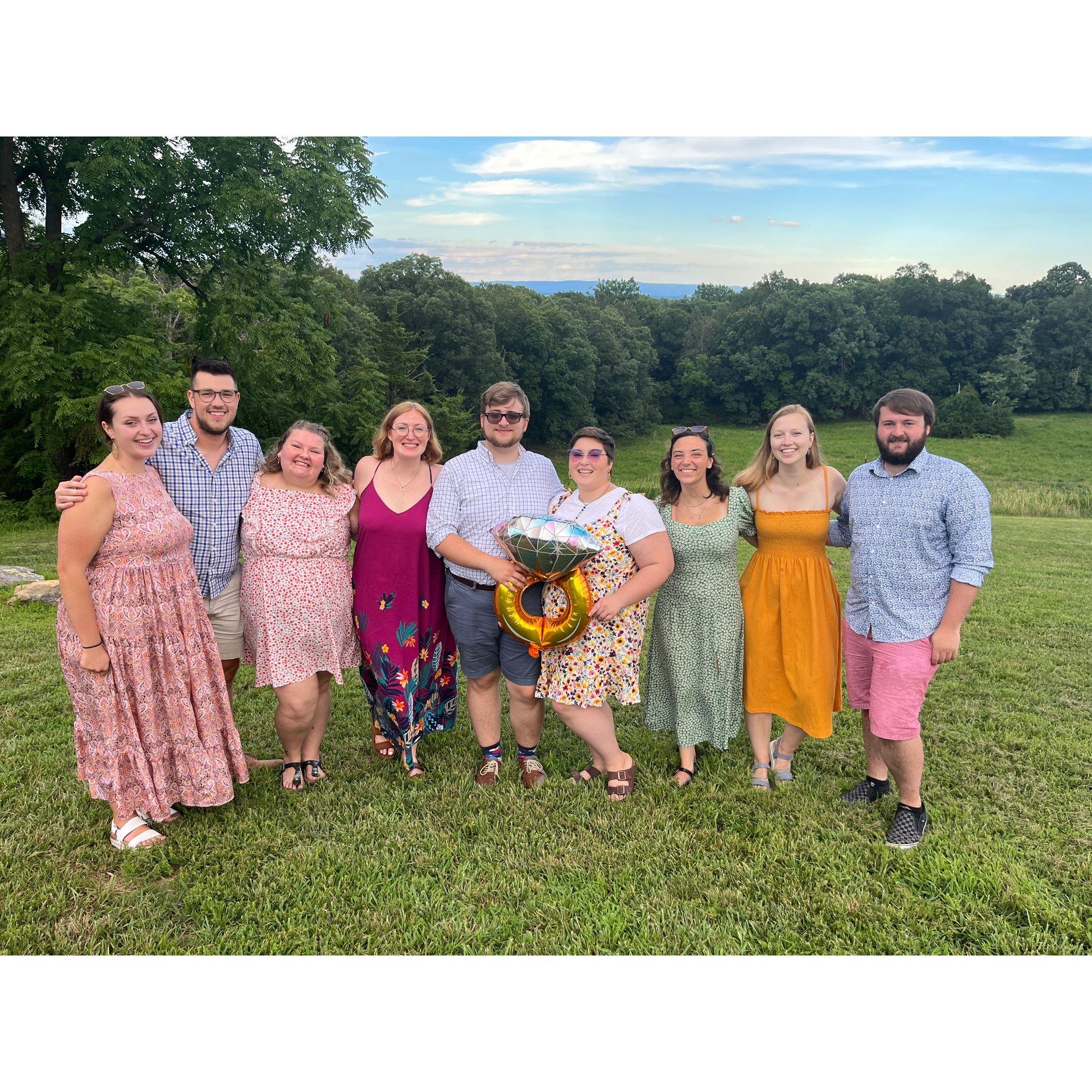 Celebrating our engagement with friends :)