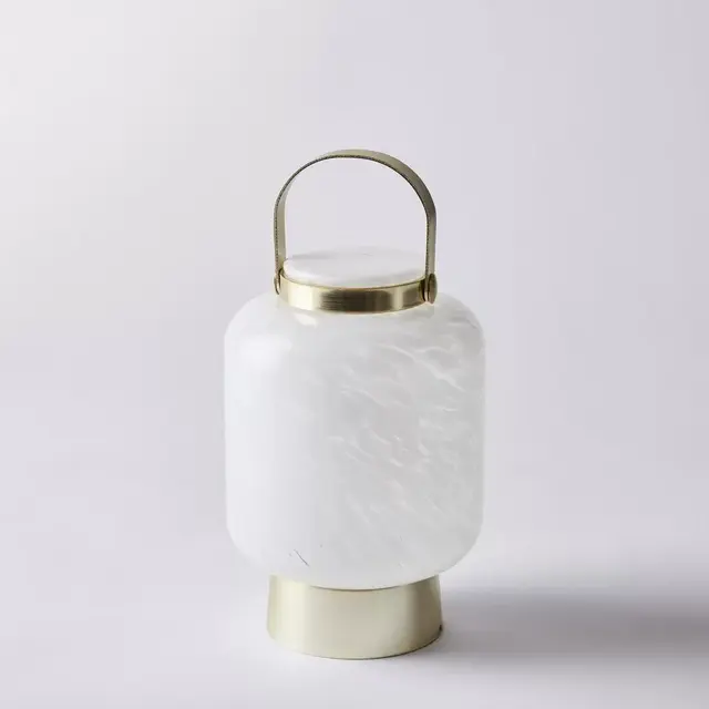 Rechargeable Hand-Blown Glass Lantern