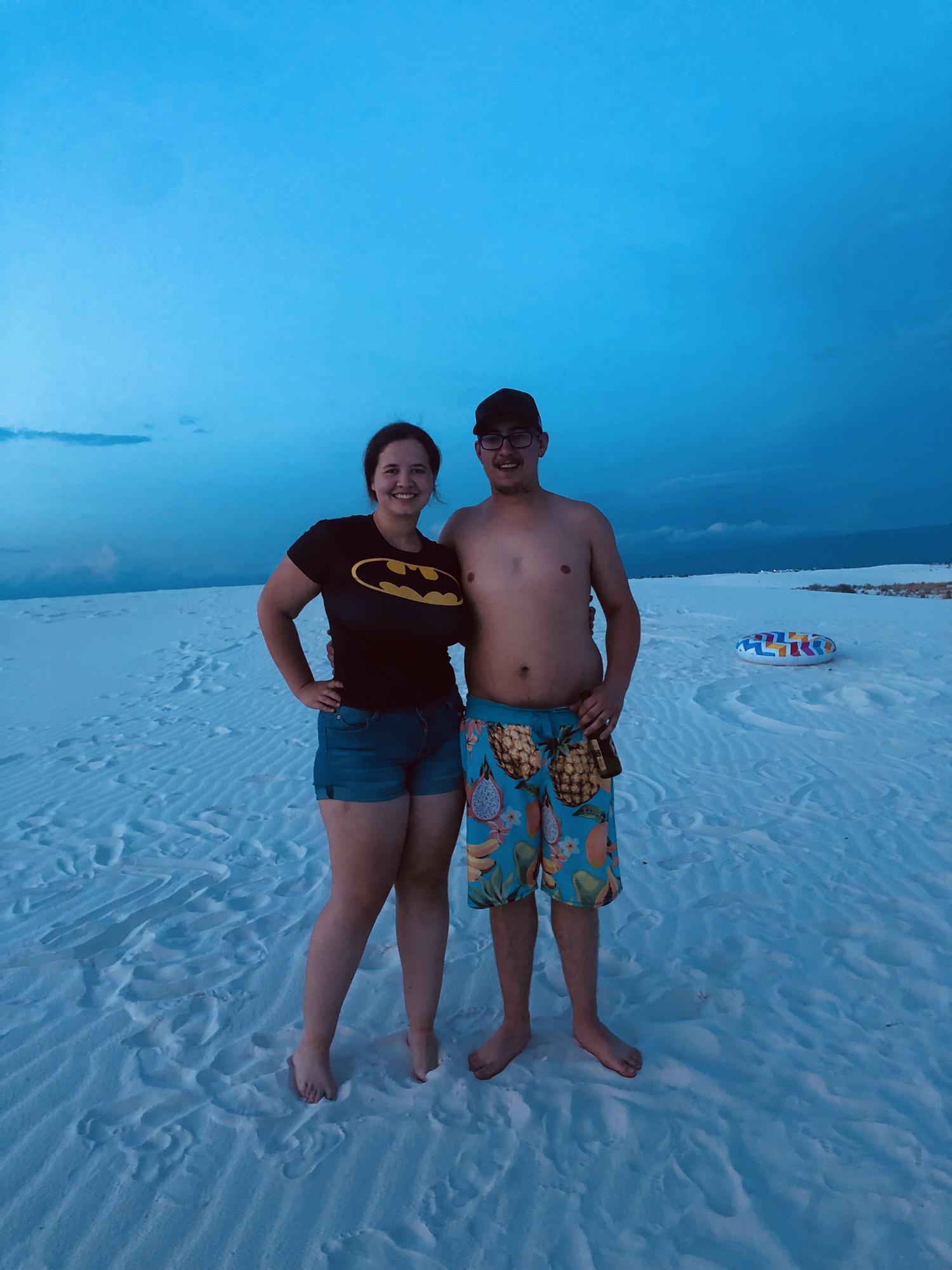 First vacation together were we visited his best friend and went to white sands.