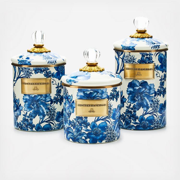 MacKenzie-Childs, Royal English Garden Enamel Canister | Zola