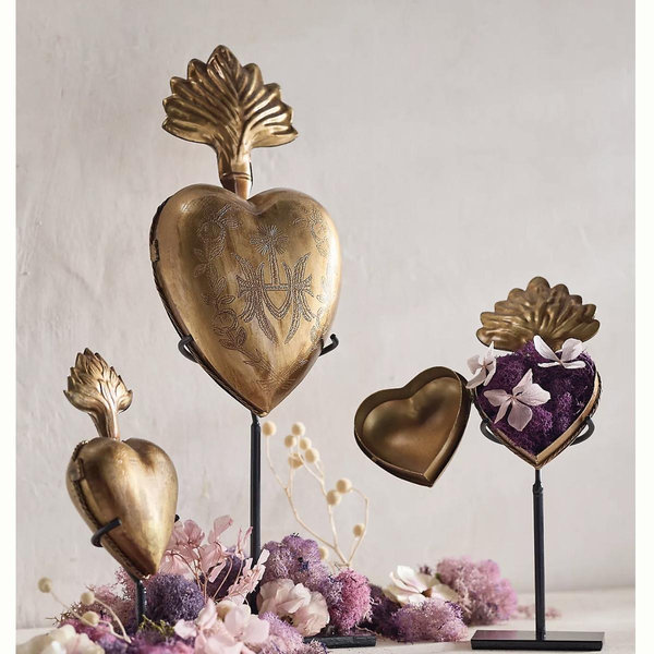 Brass Heart Curio + Stand