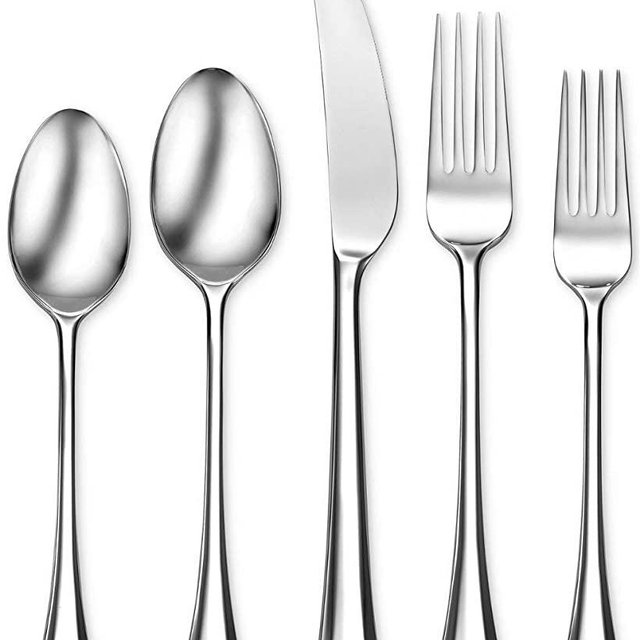 Oneida Faceta 20 Piece Fine Flatware, Service for 4, 18/10 Stainless Steel, Silverware Set