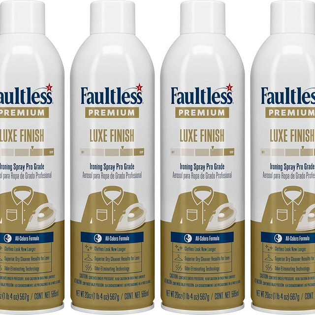 Faultless Premium Luxe Spray Starch (20 Oz, 4 Pack) Spray Starch for Ironing that Makes Your Clothes New Again, Use as a Spray on Starch that Reduces Ironing Time with No Flaking, Sticking or Clogging