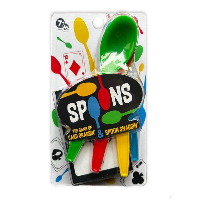 Spoons Card Games for Kids - Spoons Game, Deck of Cards, Fun Family Games for Kids and Adults, Playing Cards, Game Night, Travel Games, 3-5 Multi-Player Card Game, Games for Adults, Ages 7