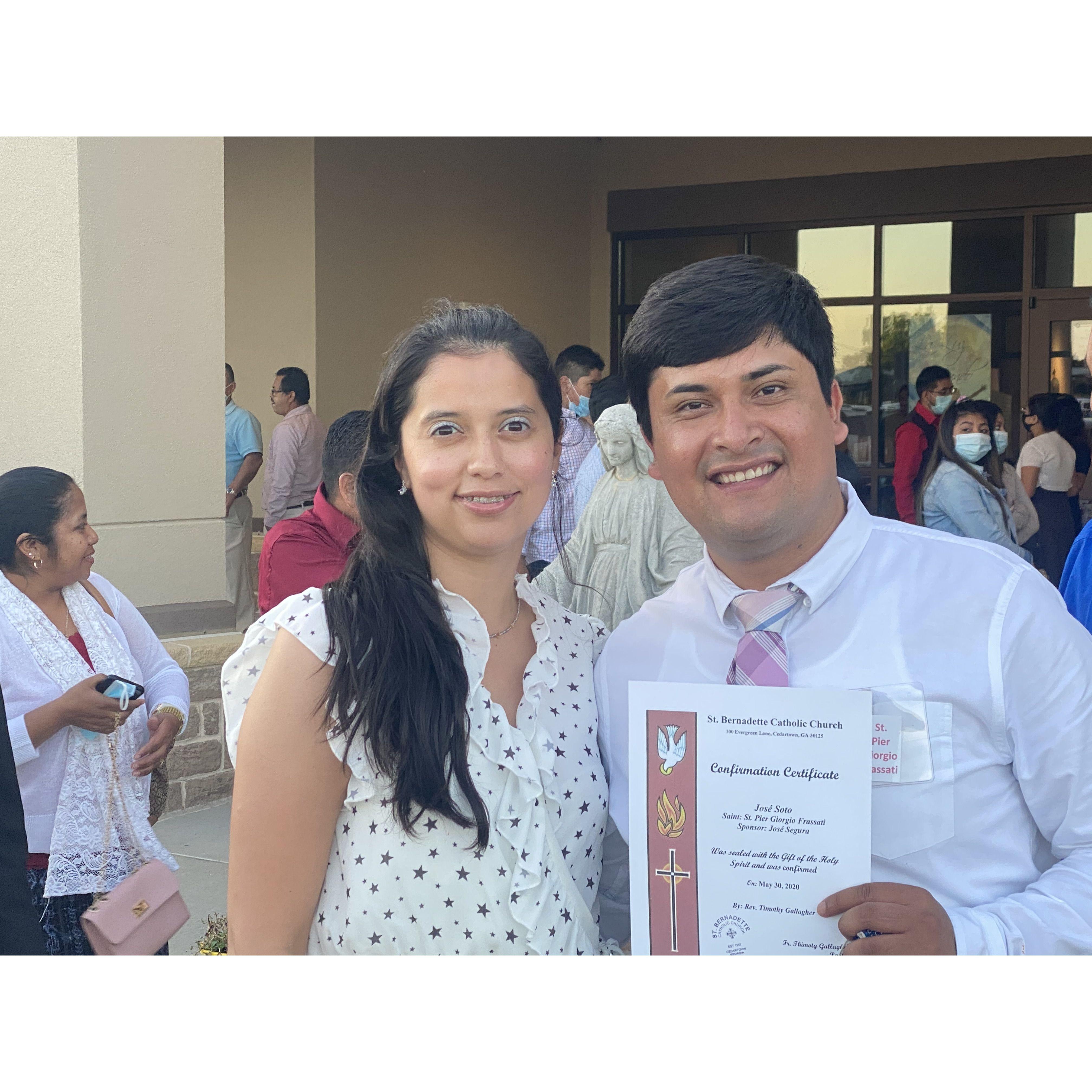 Jose decided to be confirmed in 2020. Me showing support.