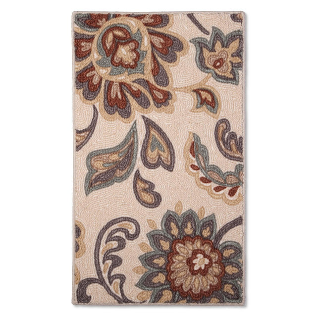 20"x34" Paisley Floral Accent Rug Tan - Maples