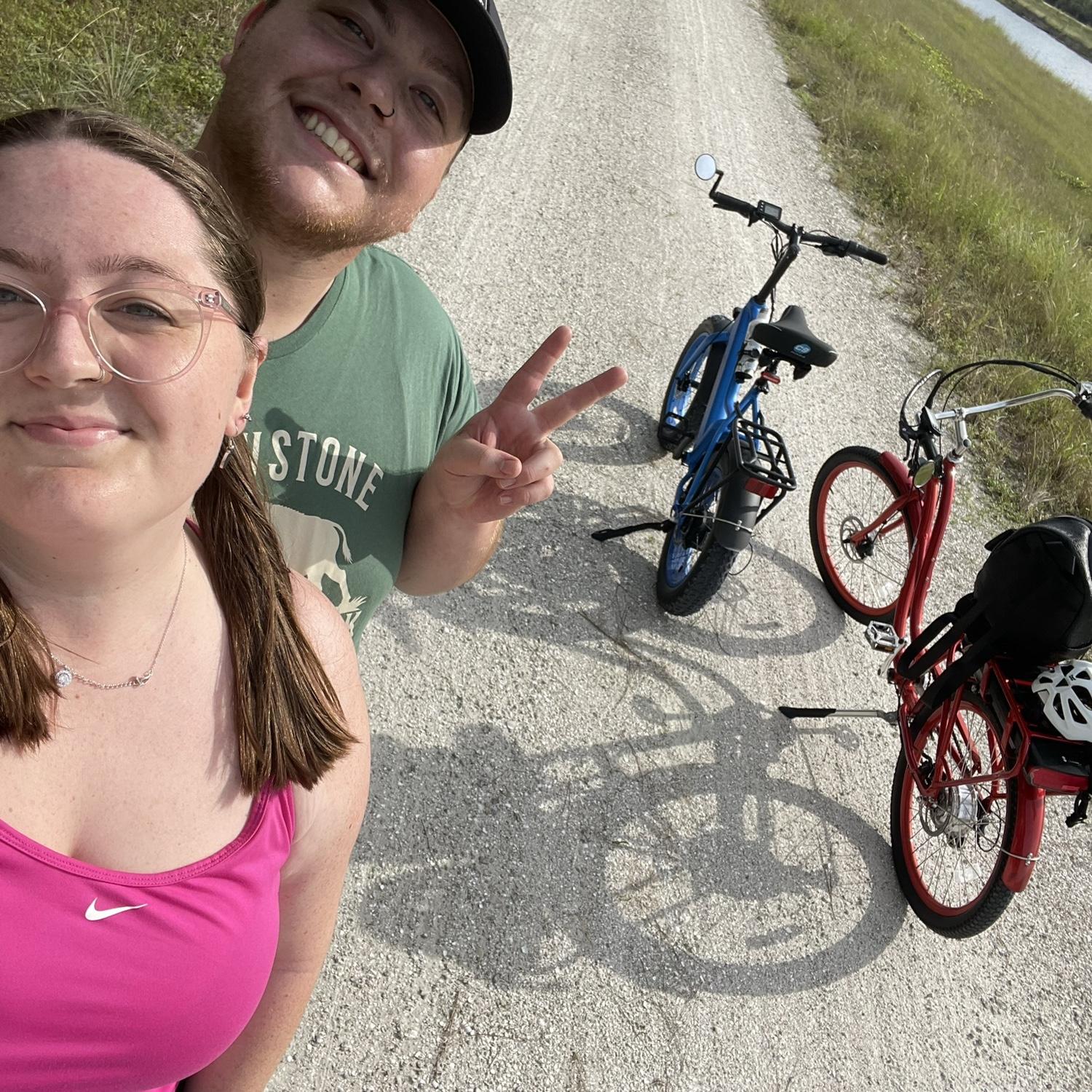 Our first long trail ride on our e-bikes!