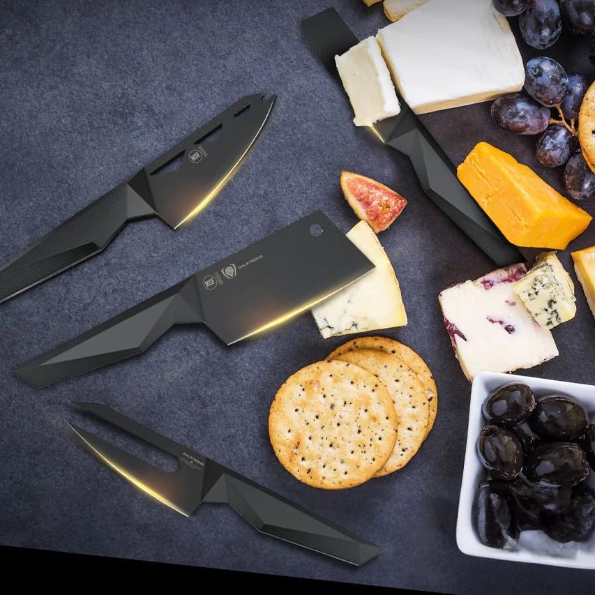 4-Piece Cheese Knife Set | Shadow Black Series | NSF Certified | Dalstrong ©