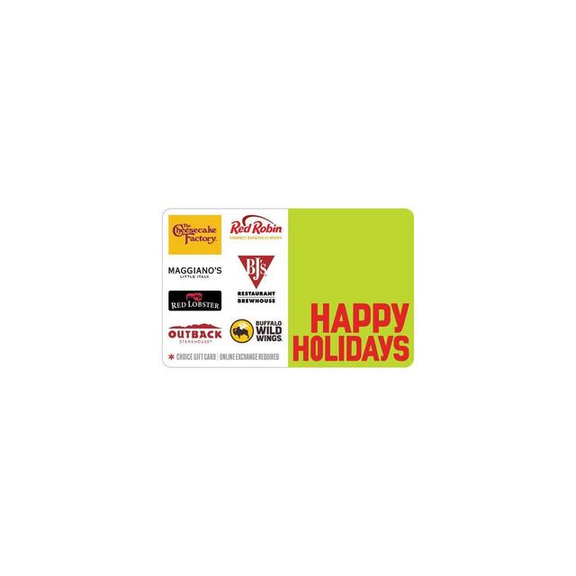 Happy Holidays Dining Gift Card $50 (Email Delivery)