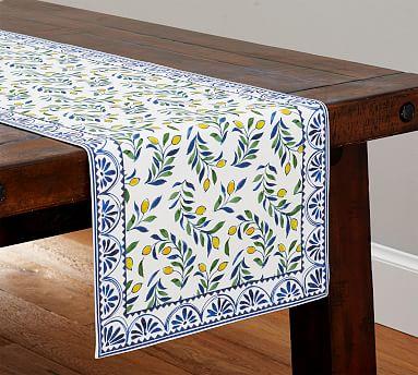 Pottery Barn Jardin Lemon Table Runner