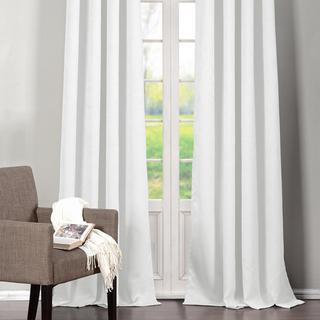 Quincy Faux Velvet Blackout Curtain Panel, Set of 2