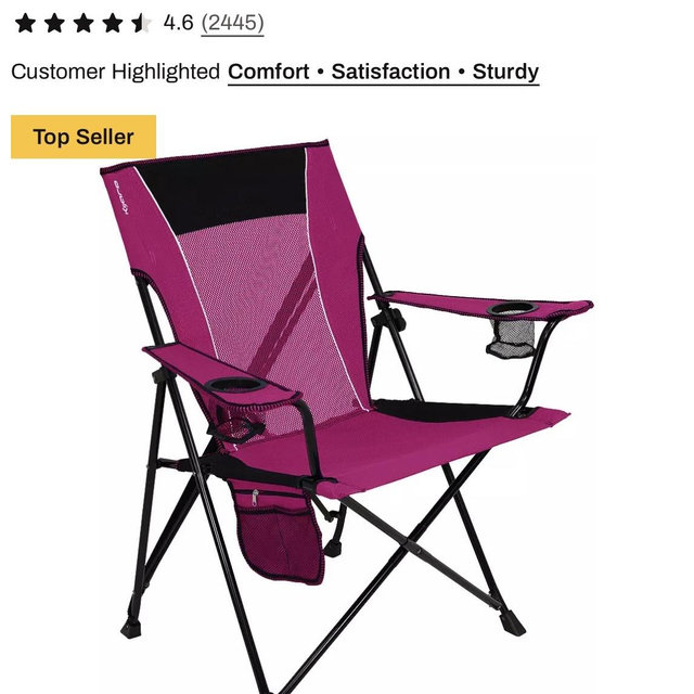 Kijaro Dual Lock Chair in pink