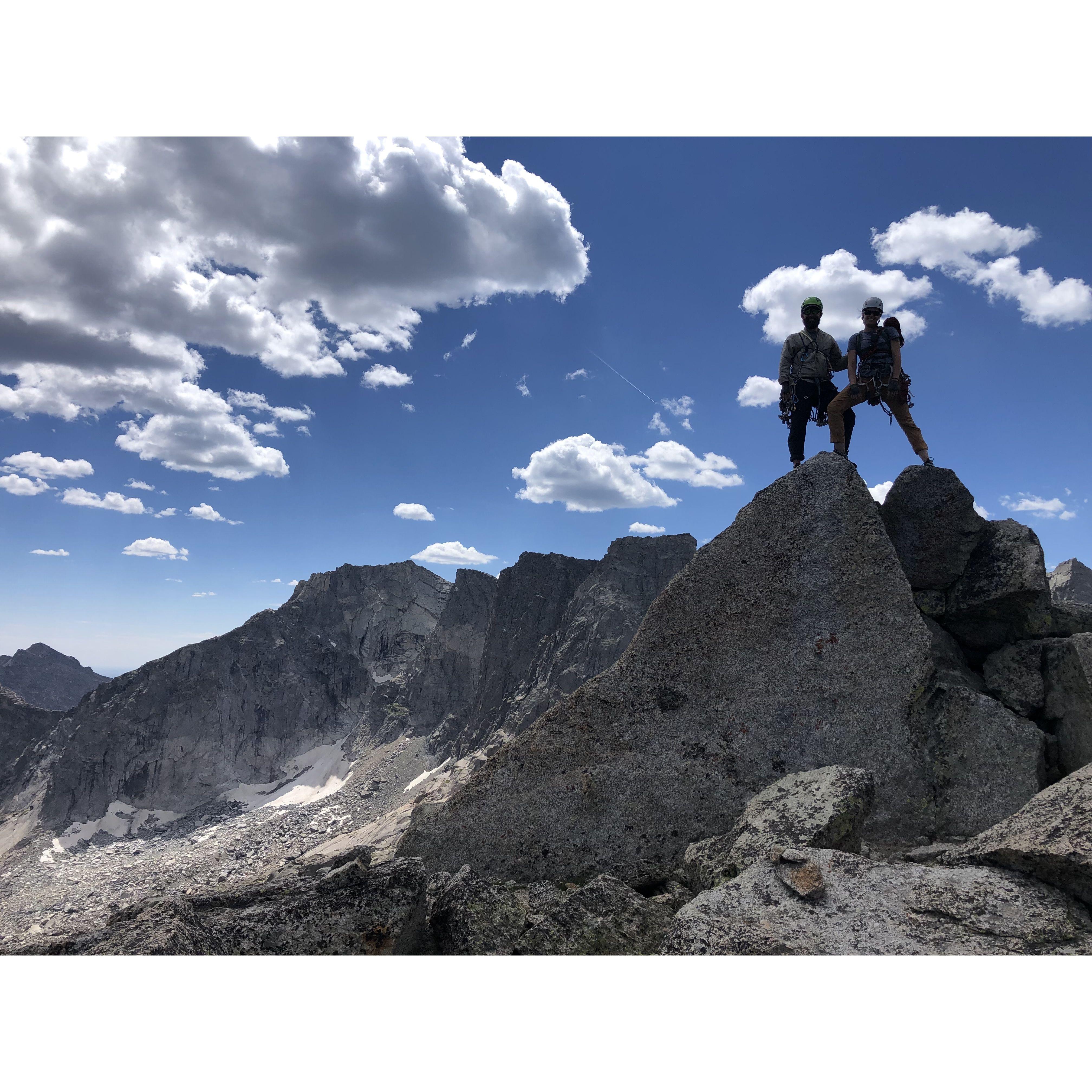 Enjoying a climb in the Cirque of the Towers. This was a truly type 2 fun trip. We got shut down on every one of the climbs we wanted to do because of weather or people and our pack were 60+lbs