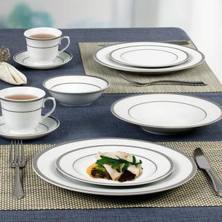Ashley 24-Piece Silver Dinnerware Set, Service for 4