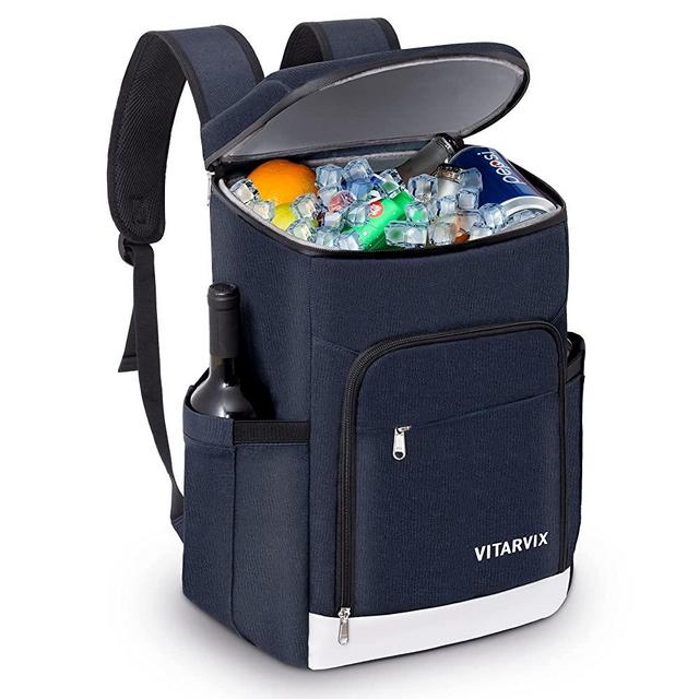 VITARVIX Cooler Backpack 27 Cans Insulated Waterproof Backpack Cooler Bag for Hiking, Camping, Picnic, Ice Packs, Leakproof Bag Blue