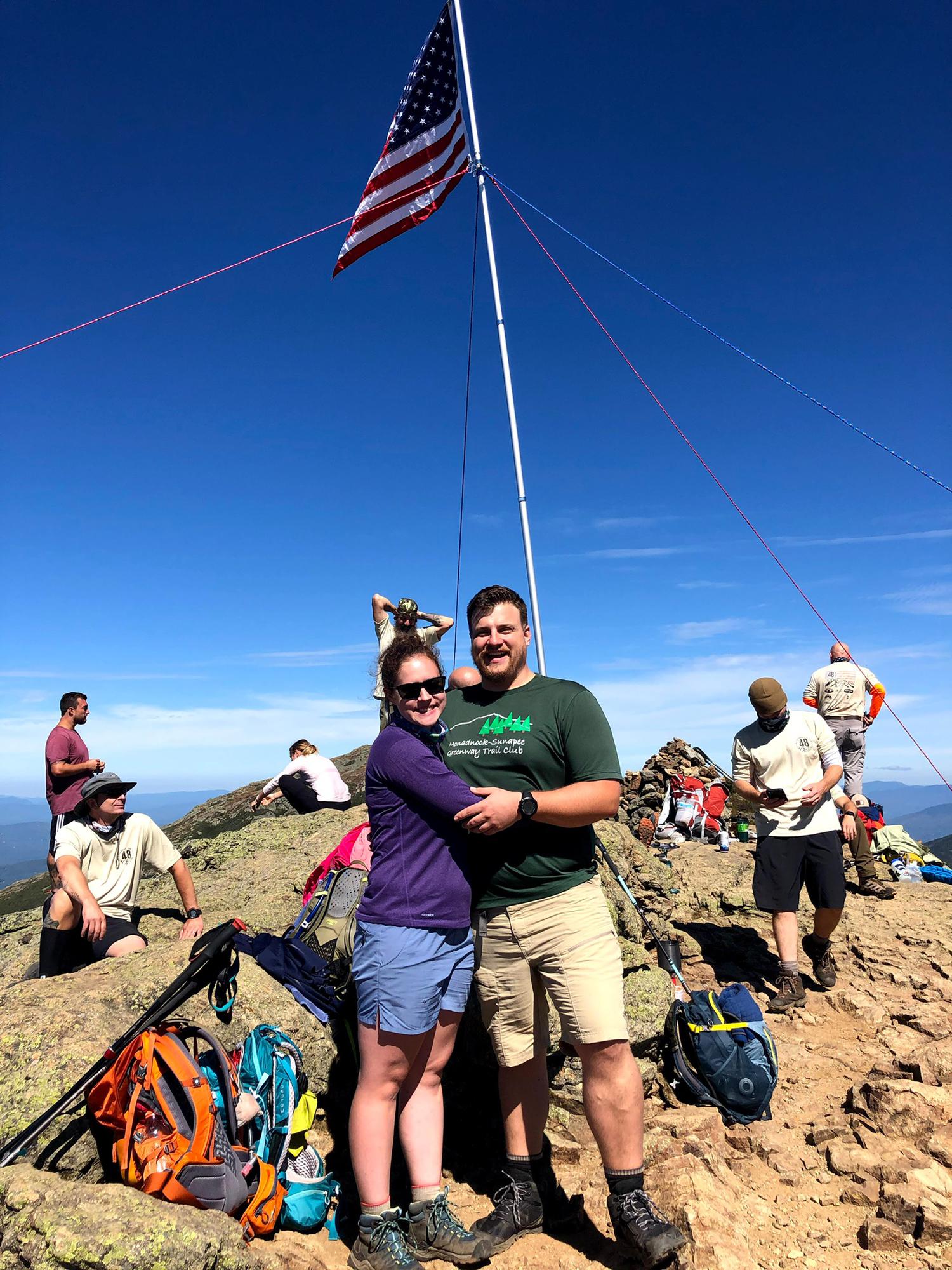 Flags on the 48 day on Mt. Lincoln