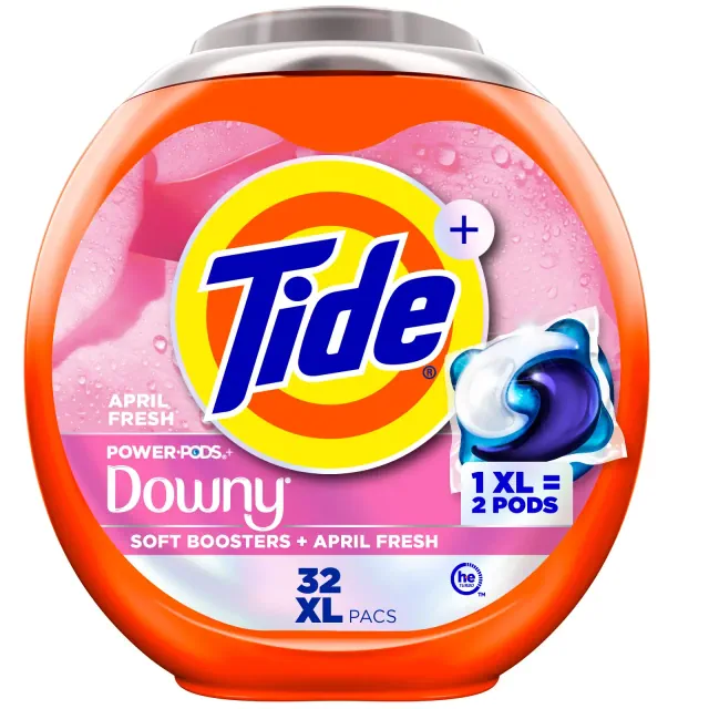 Tide + Downy April Fresh HE Deep Cleaning Concentrated Laundry Detergent Pods 32 Pacs - 45oz