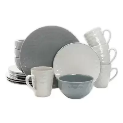 Elama Midnight Pearl 16-Piece Dinnerware Set