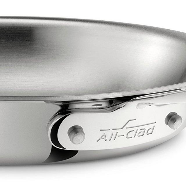 All-Clad 4108 Stainless Steel Tri-Ply Bonded Dishwasher Safe Fry Pan / Cookware, 8-Inch, Silver